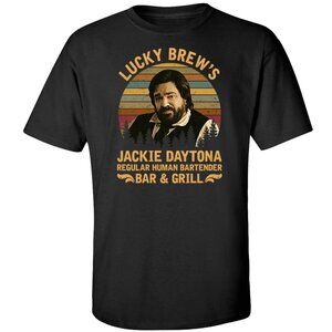 Jackie Daytona T-Shirt Lucky Brew Regular Human Bartender Shadow Meme 86